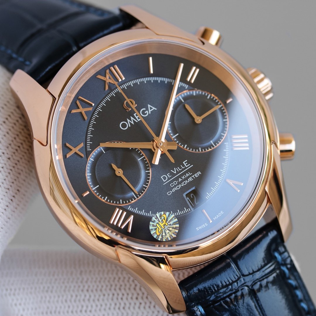 DE VILLE CHRONOGRAPH 42MM ROSE GOLD CASE
