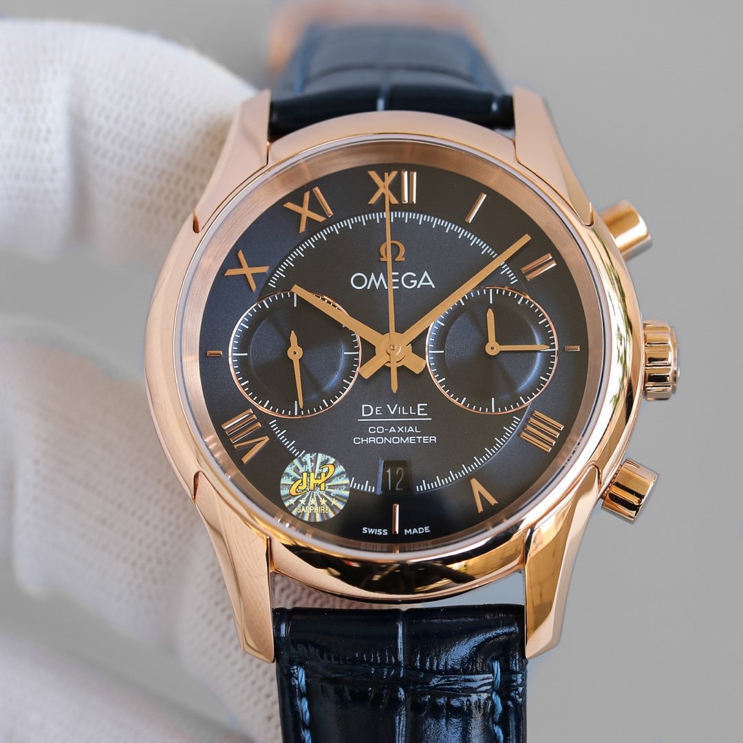 DE VILLE CHRONOGRAPH 42MM ROSE GOLD CASE