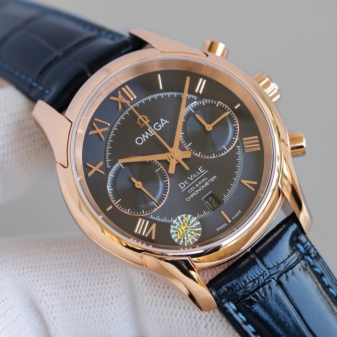 DE VILLE CHRONOGRAPH 42MM ROSE GOLD CASE