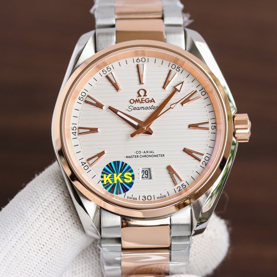 SEAMASTER AQUA TERRA 41MM ROSE GOLD CASE STEEL BRACELET