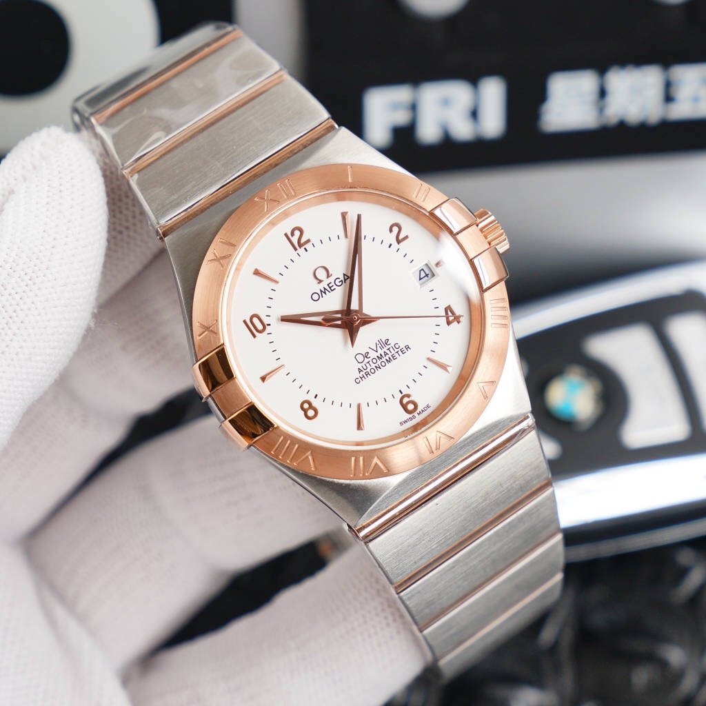 CONSTELLATION 38MM ROSE GOLD STEEL