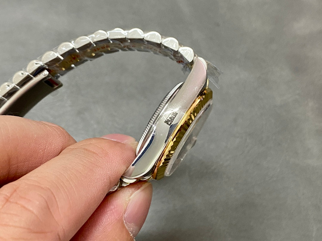 DATEJUST 31MM GOLD STEEL GREEN DIAL