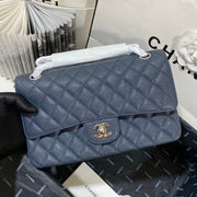 flap bag medium dark blue caviar shw