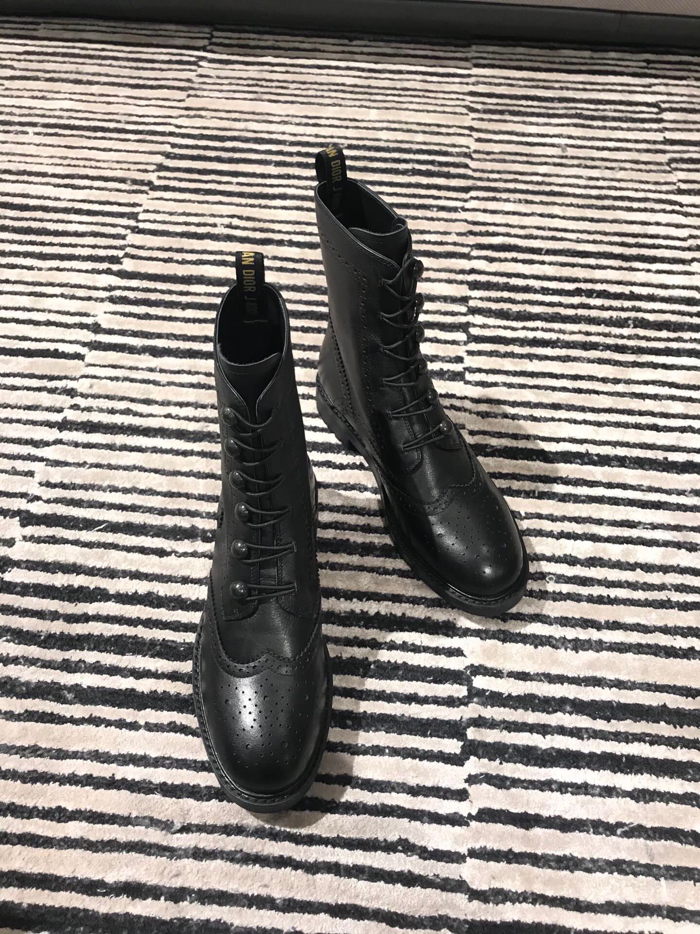 Dior 2026 Diorunit Combat Boots Black Leather 966677