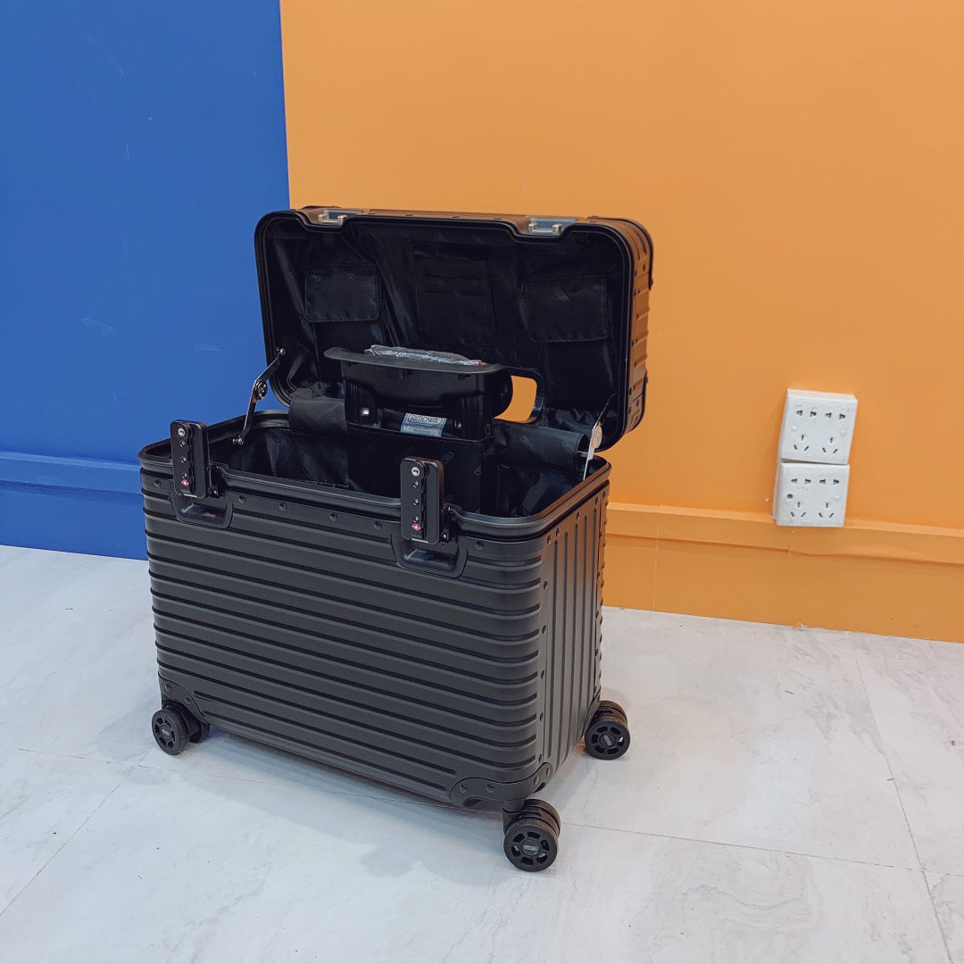 Rimowa 2025 Travel Suitcase Black Aluminum 273818
