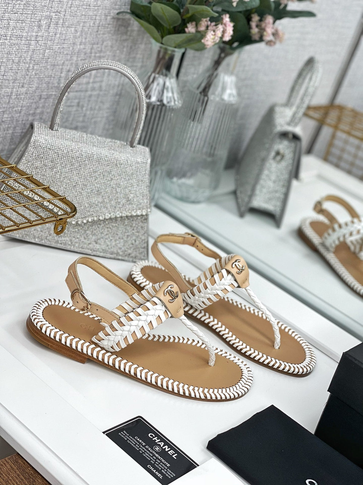 Chanel 2026 Braided Sandals Leather 162281