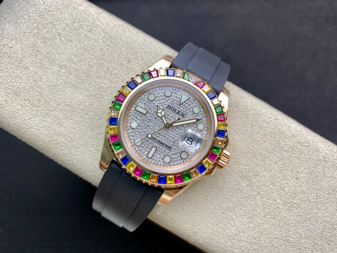 Rolex Yacht-Master 40 Rainbow with White Diamond Dial