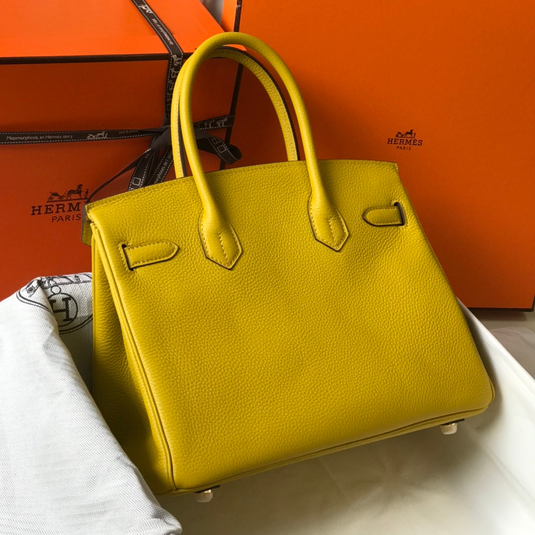 HM BIRKIN AMBER YELLOW TOGO LEATHER GOLD HARDWARE