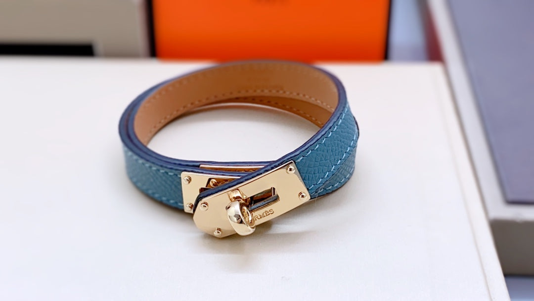 HM Kelly Double Tour Pink Gold Bracelet