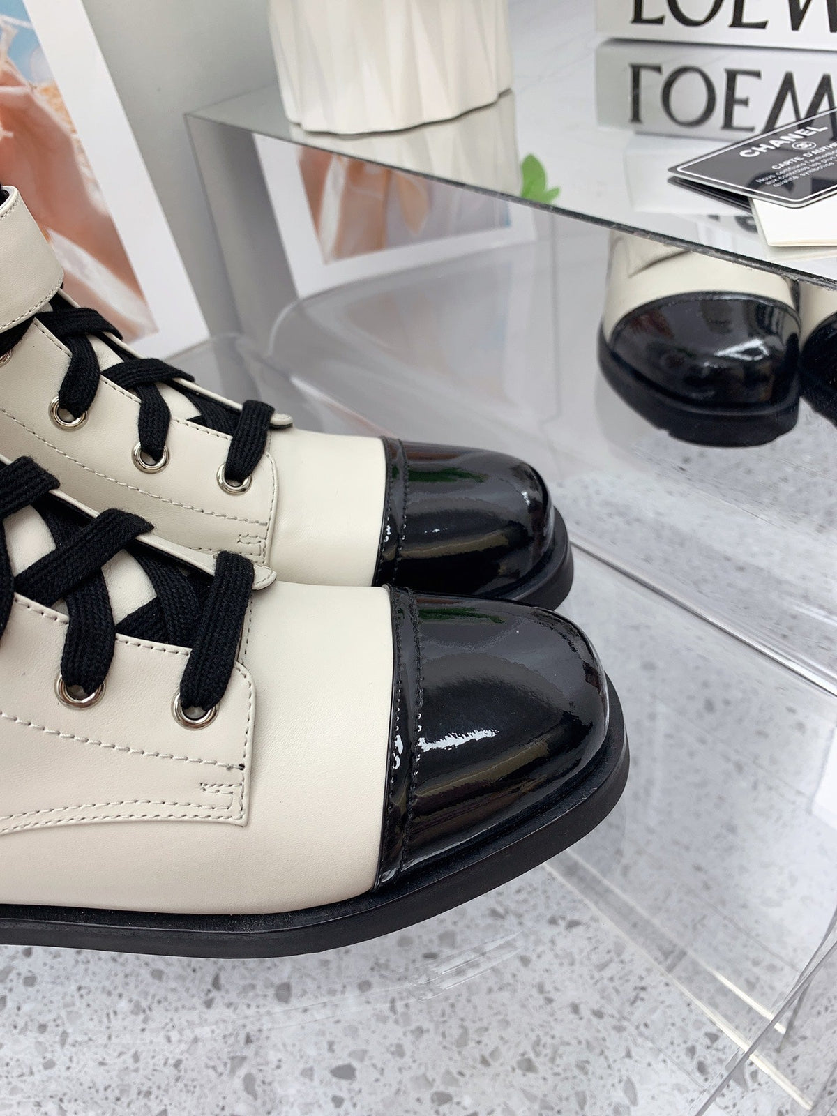 Chanel 2026 Combat Ankle Boots Calfskin 162110