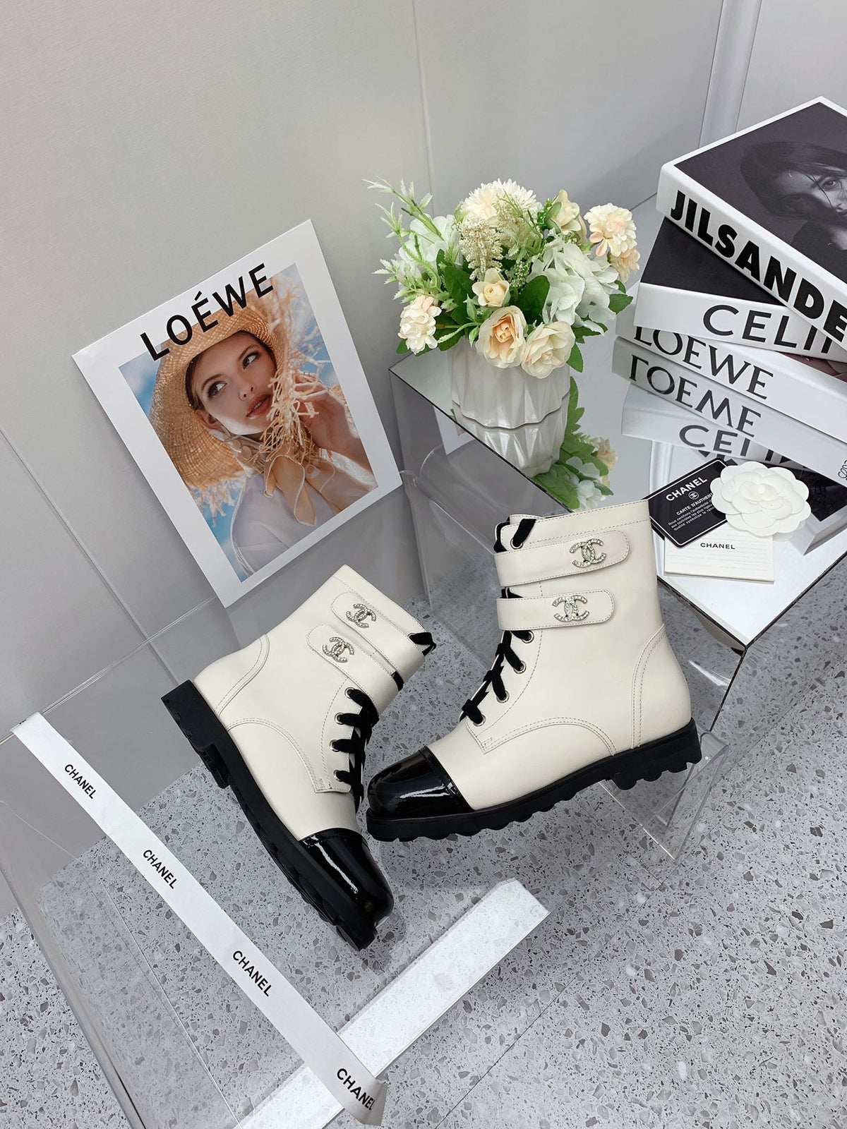 Chanel 2026 Combat Ankle Boots Calfskin 162110
