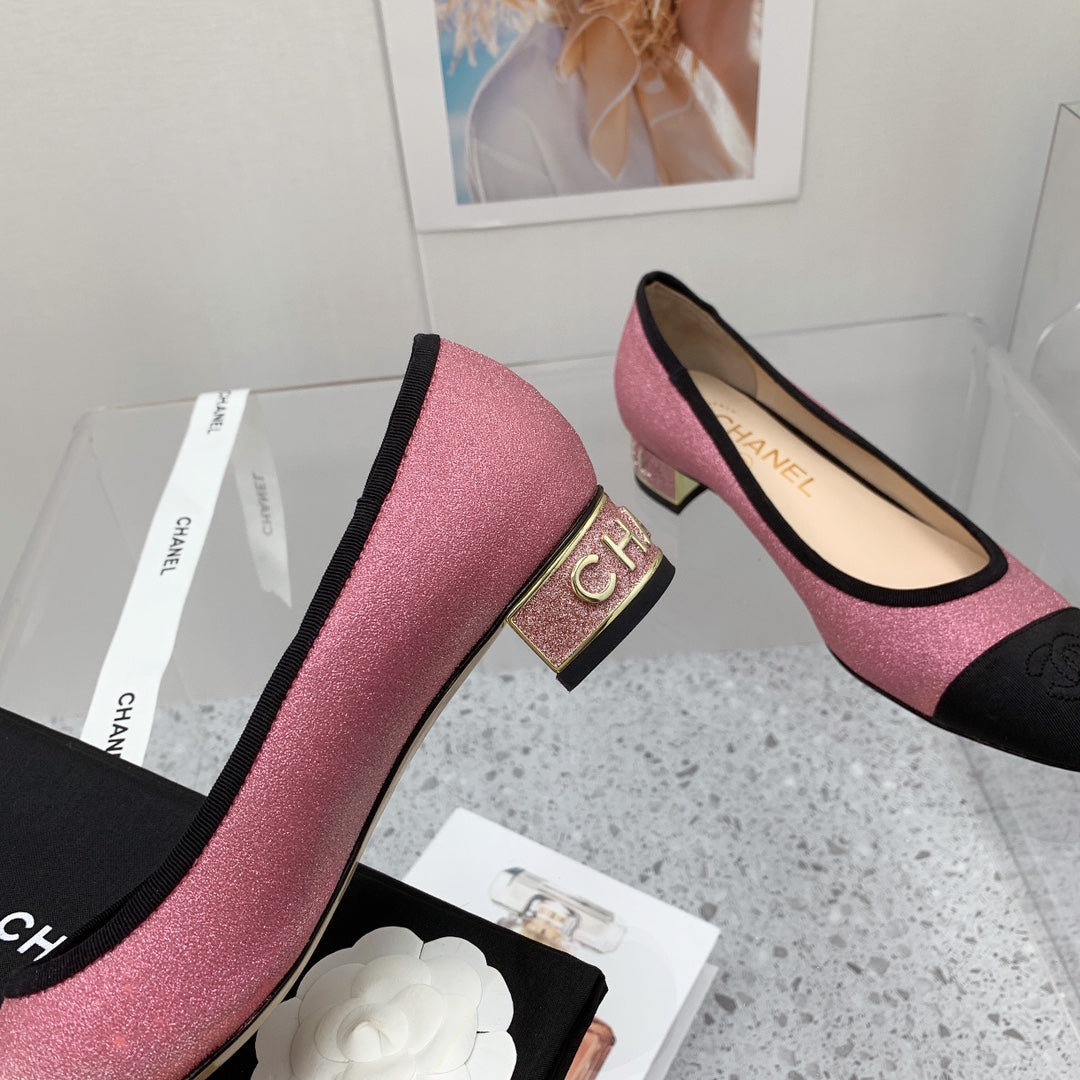 Chanel 2026 Pumps 30mm Glitter Fabric 162123