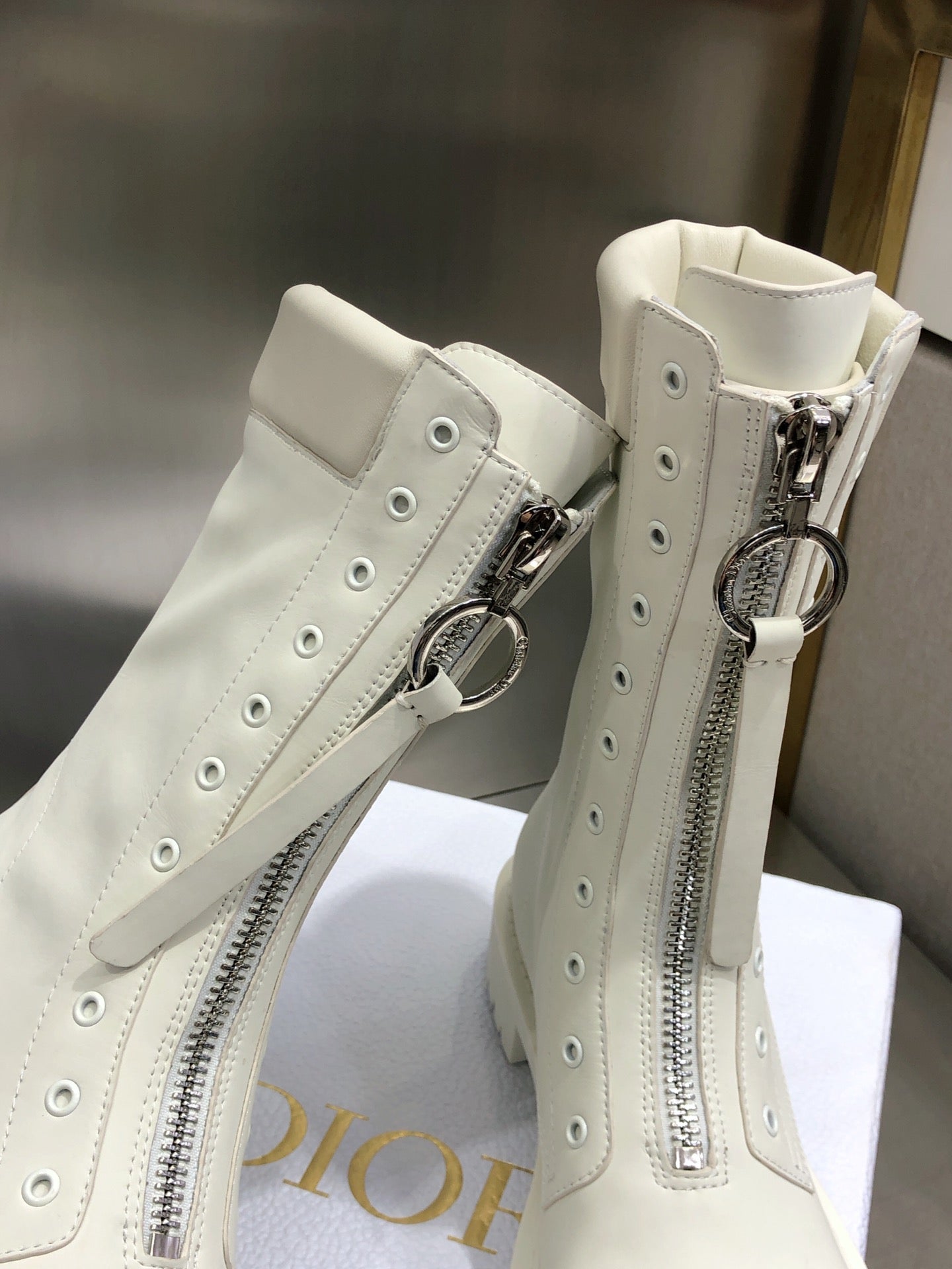 Dior 2026 Bold Combat Ankle Boots Calfskin 965381