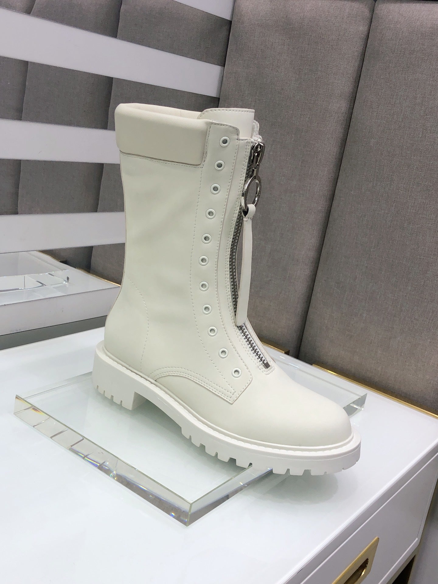 Dior 2026 Bold Combat Ankle Boots Calfskin 965381