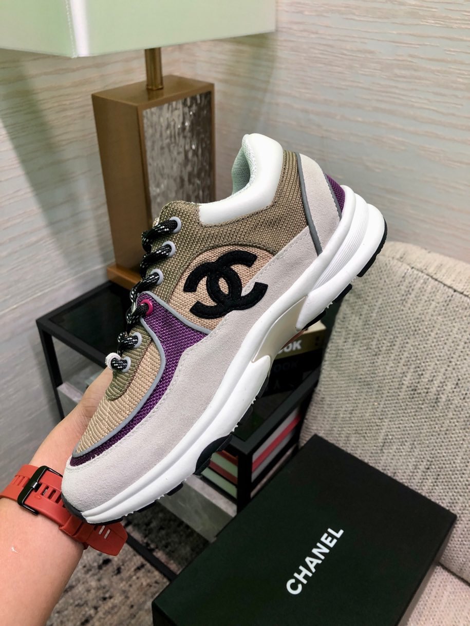 Chanel 2026 Low Top Trainer Sneakers Suede Fabric 128065