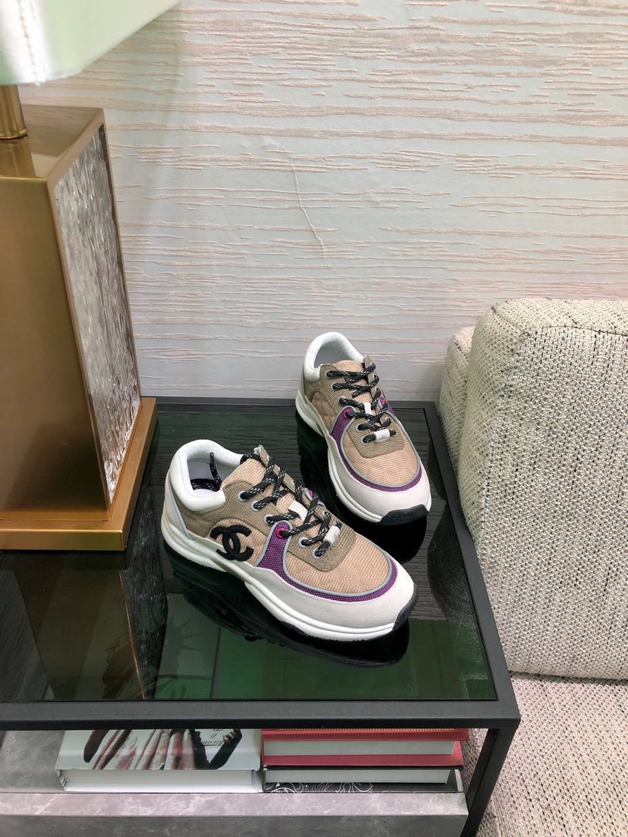 Chanel 2026 Low Top Trainer Sneakers Suede Fabric 128065