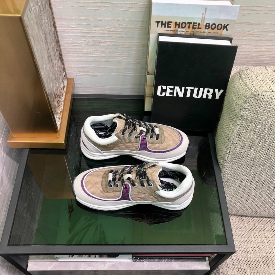Chanel 2026 Low Top Trainer Sneakers Suede Fabric 128065
