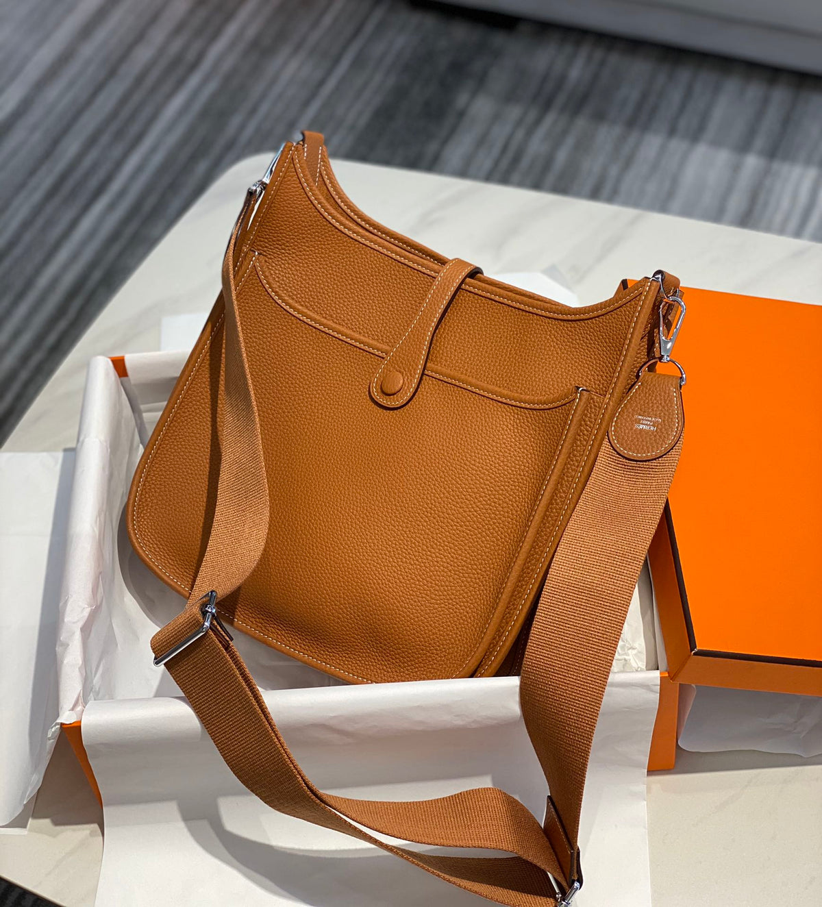 Evelyne 29cm Tan Togo Shw