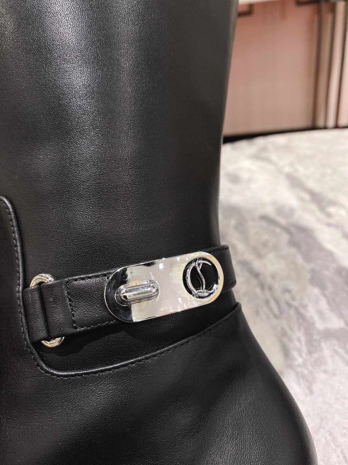 CL Lock Kate High Boots 100mm Calfskin Black