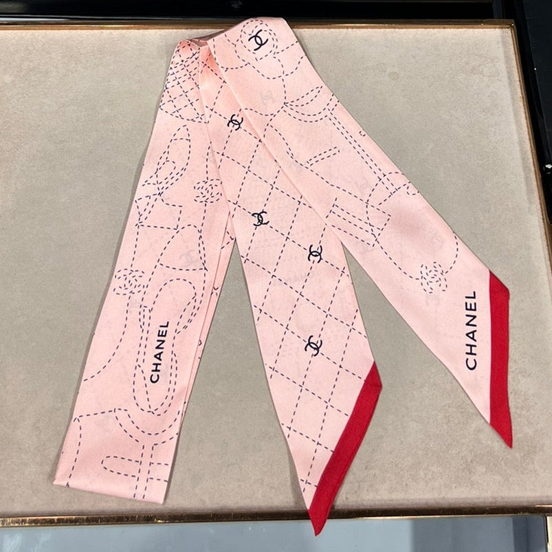 Chanel 2026 Hair Band Scarf 120cm Silk 207457
