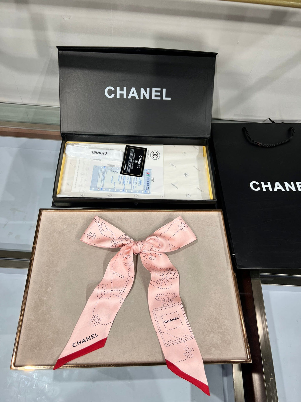 Chanel 2026 Hair Band Scarf 120cm Silk 207457
