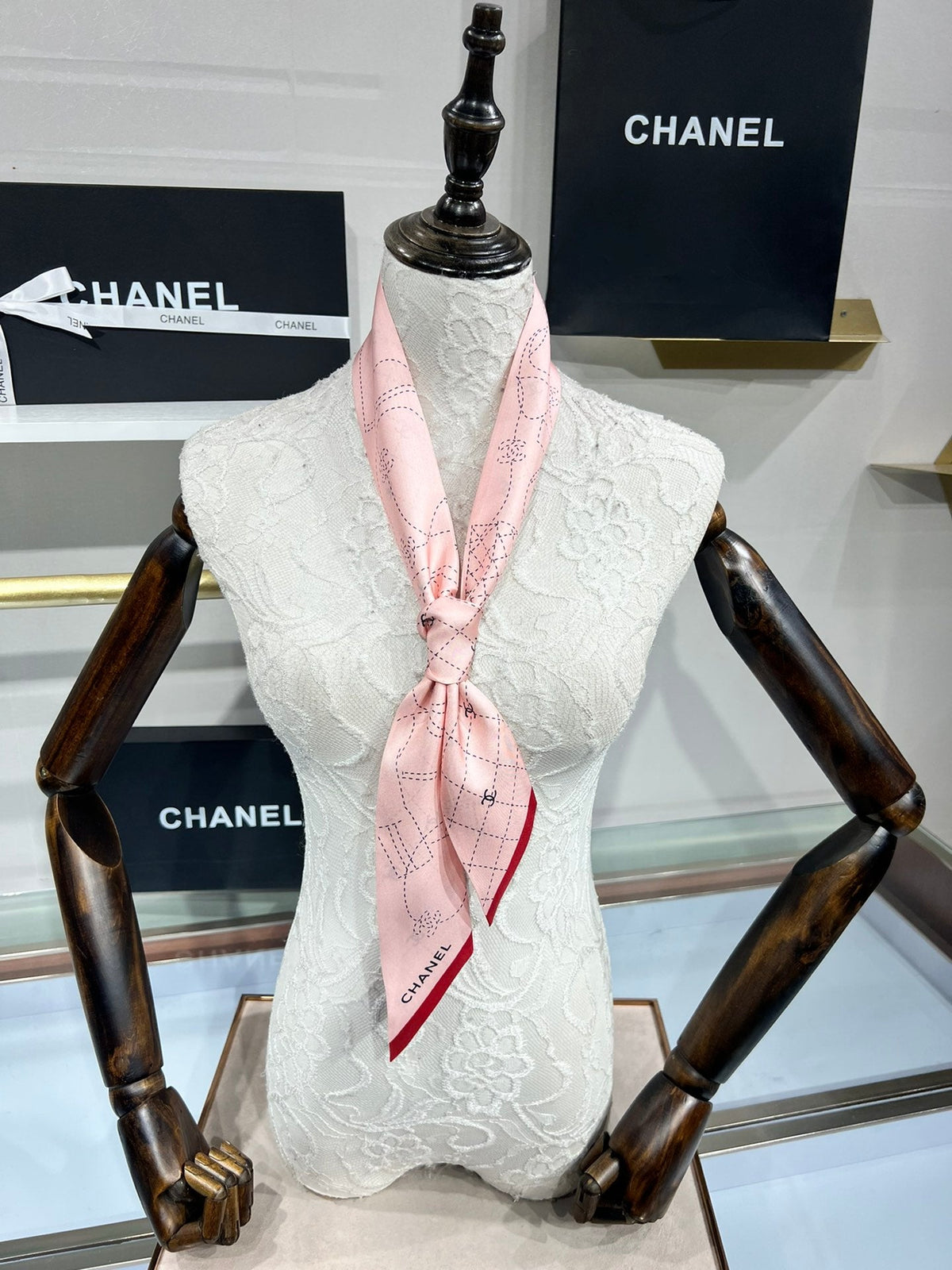 Chanel 2026 Hair Band Scarf 120cm Silk 207457