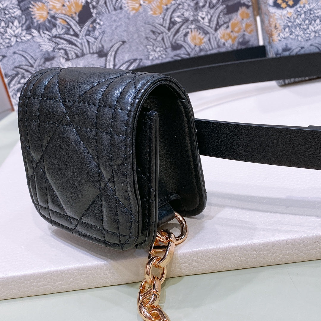 Dior 2026 Rhinestone Buckle Belt Bag 15mm 187981