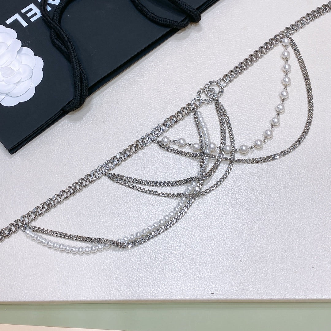 Chanel 2026 Rhinestones Pearl Chain Belt 206274