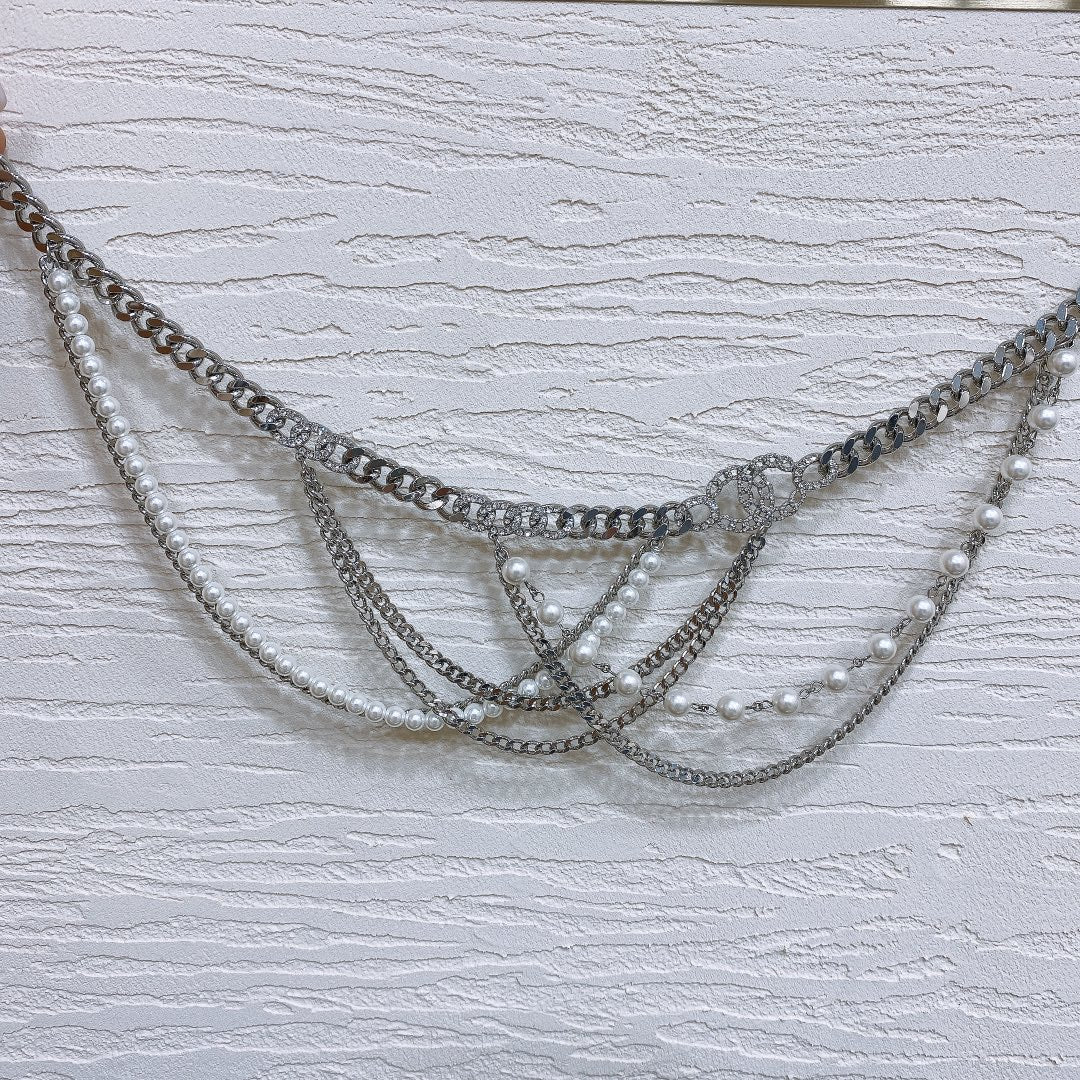 Chanel 2026 Rhinestones Pearl Chain Belt 206274