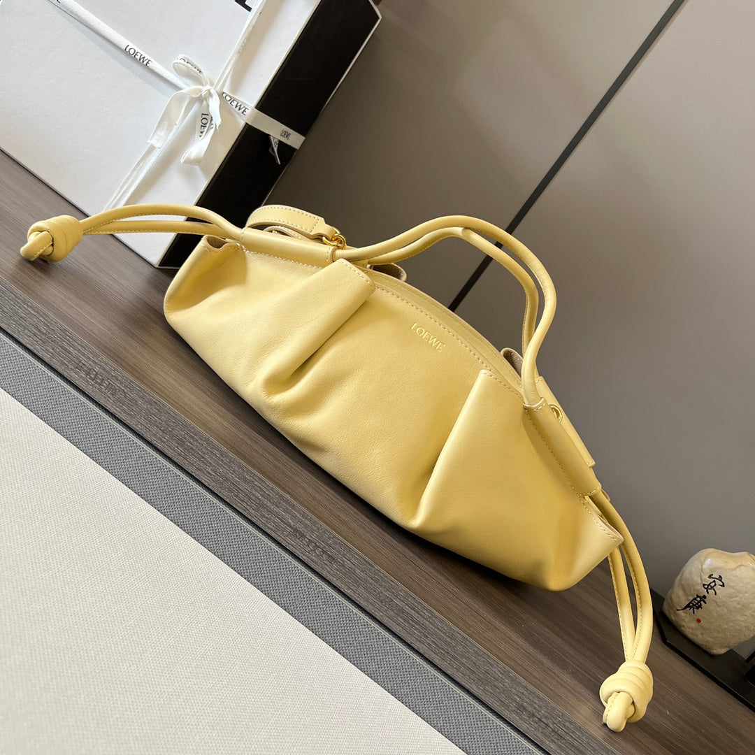 Loewe Small Dumpling Bag 35 Yellow Calfskin 280651
