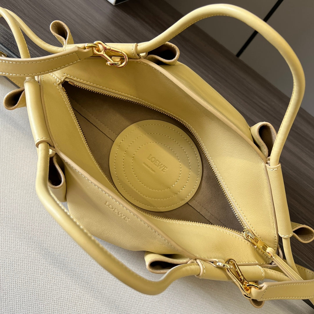 Loewe Small Dumpling Bag 35 Yellow Calfskin 280651