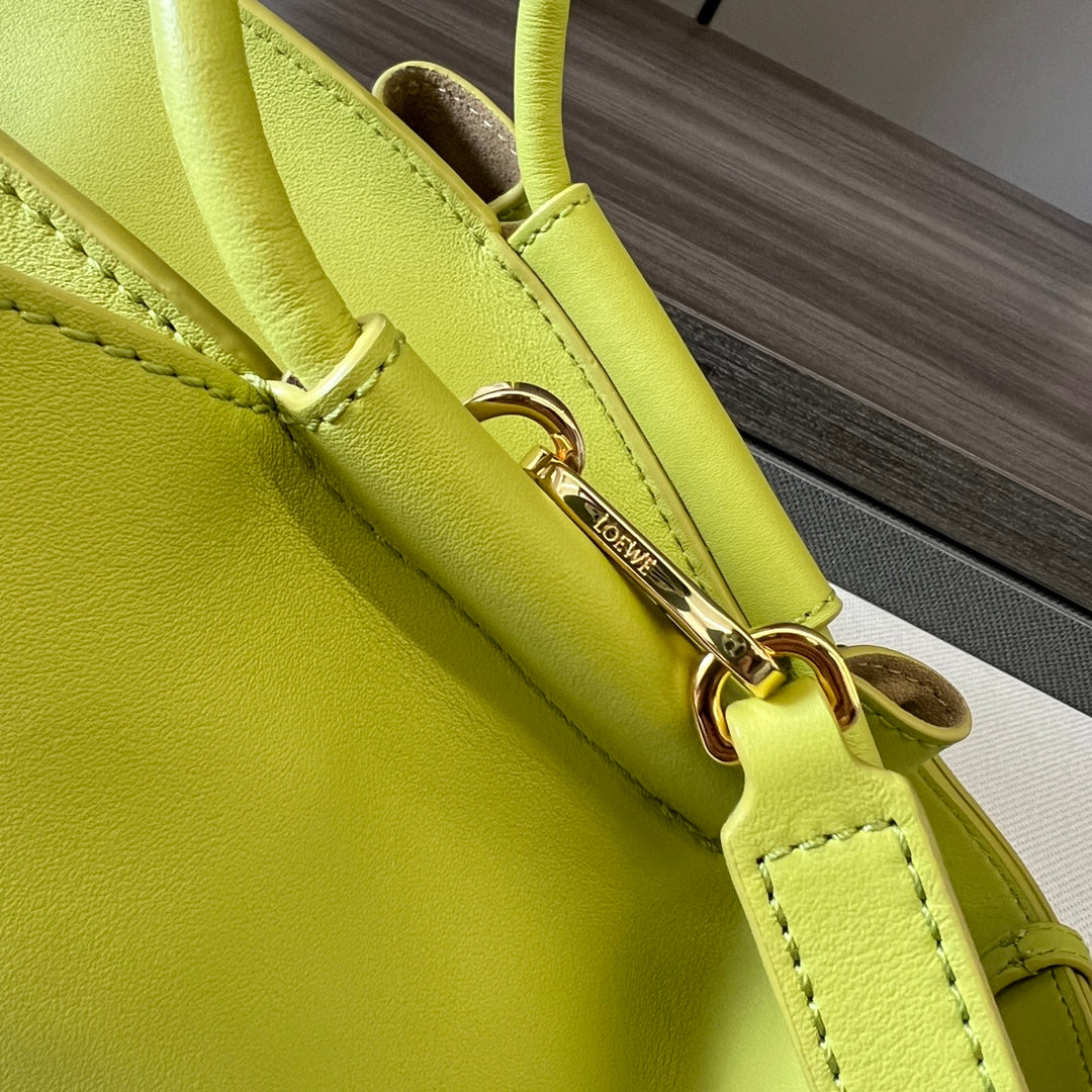 Loewe Small Dumpling Bag 35 Lemon Yellow Calfskin 280647