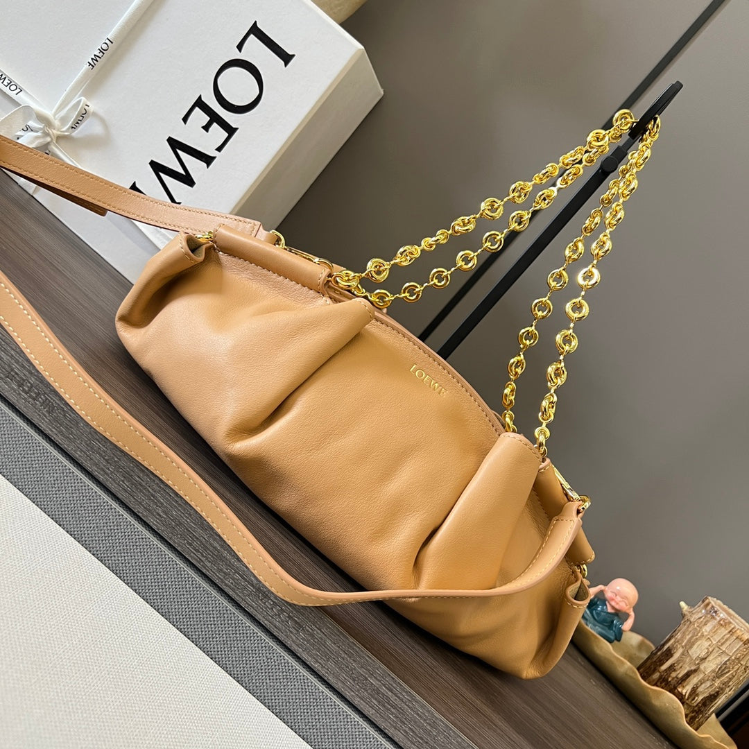 Loewe Small Dumpling Bag 35 Light Tan Calfskin 280639