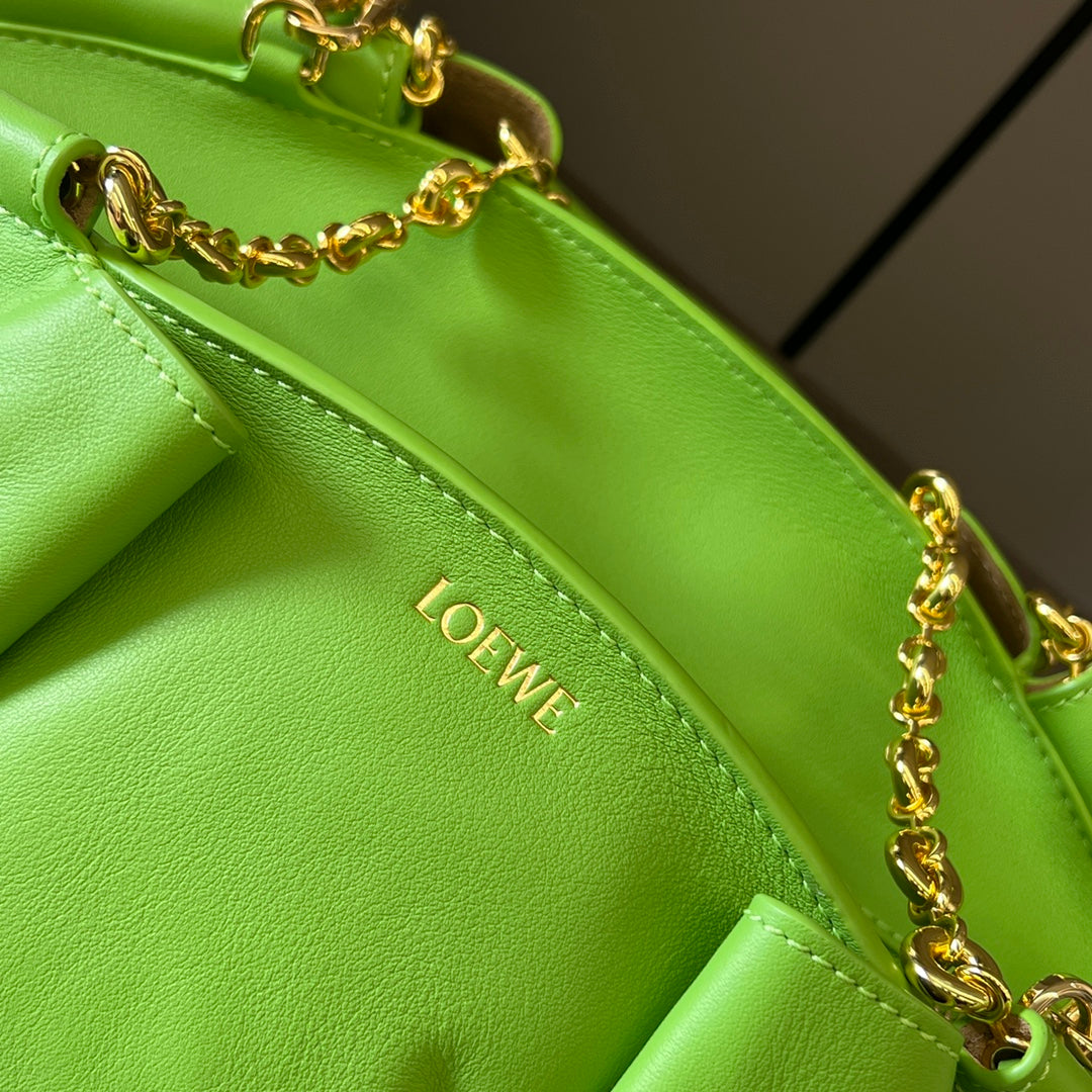 Loewe Small Dumpling Bag 35 Green Calfskin 280643