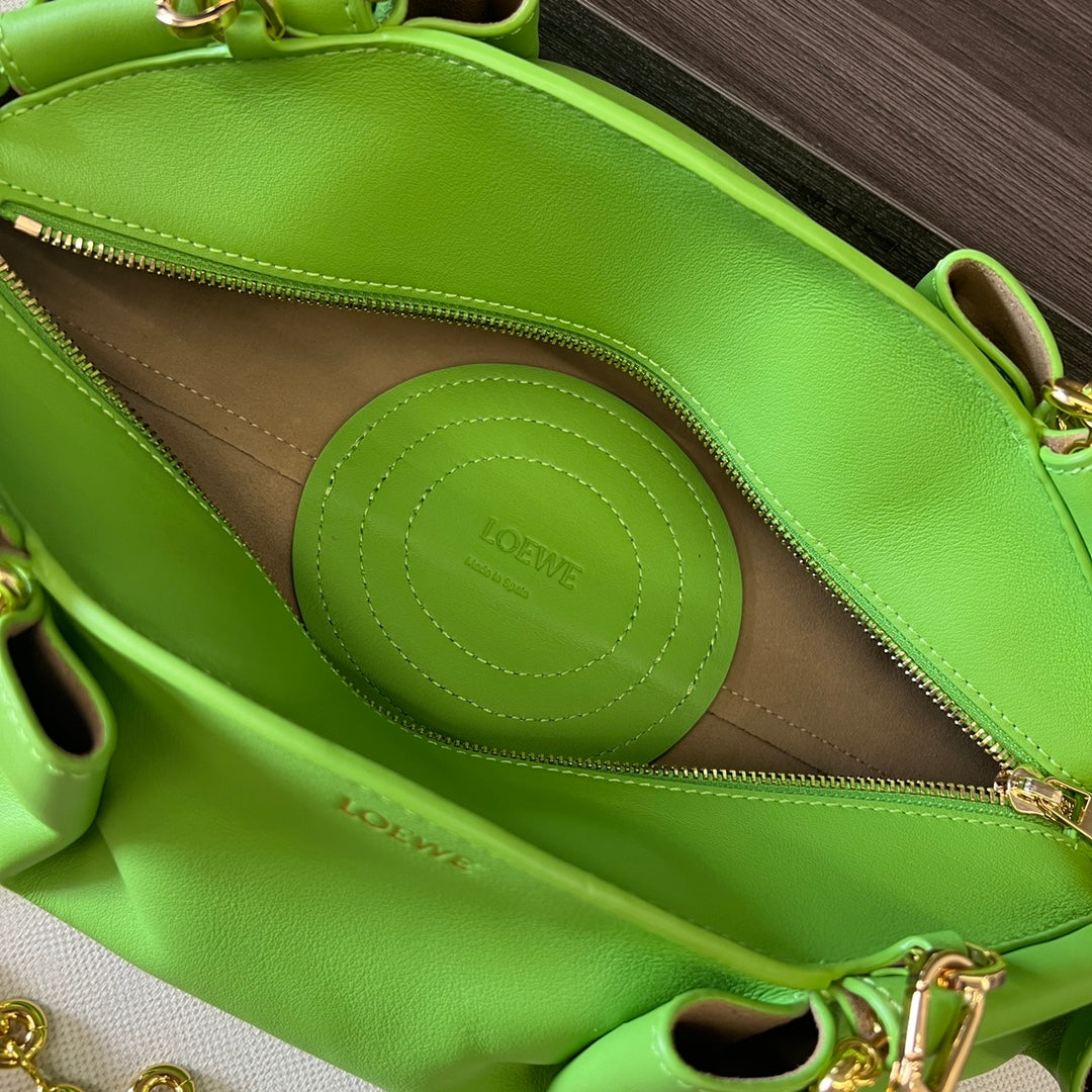 Loewe Small Dumpling Bag 35 Green Calfskin 280643