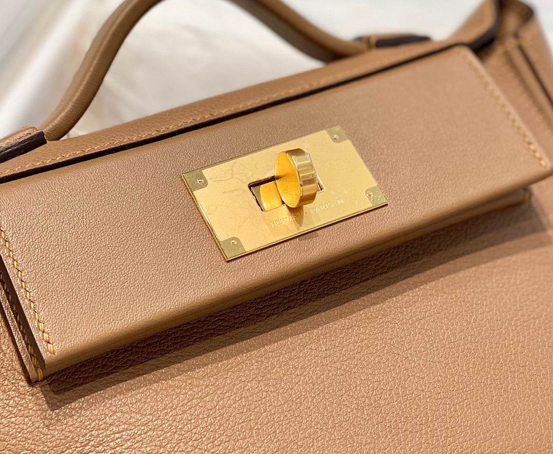 HM 24/24 Mini Bag 21cm Brown Evercolor Gold Hardware