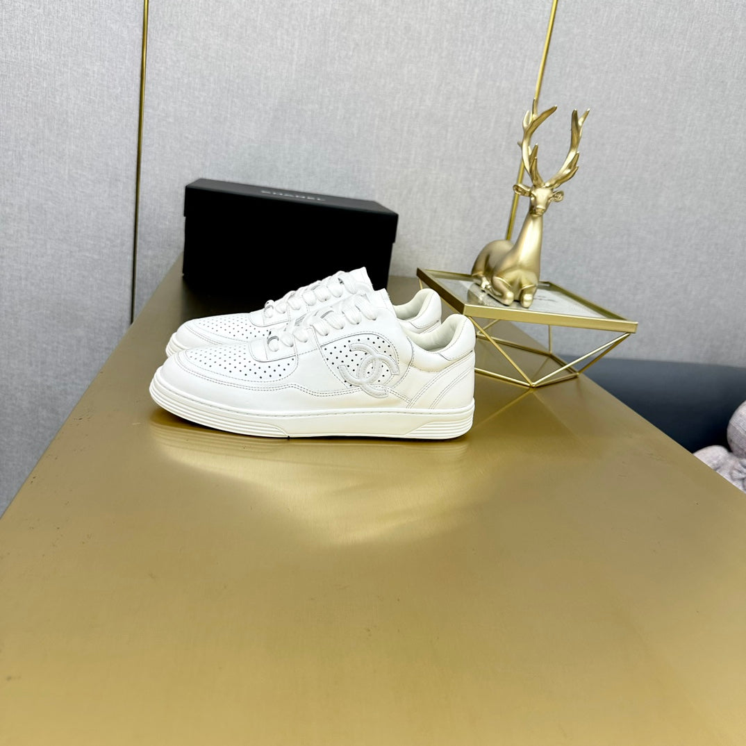 Chanel 2026 Platform Panda Sneakers White Calfskin 986769