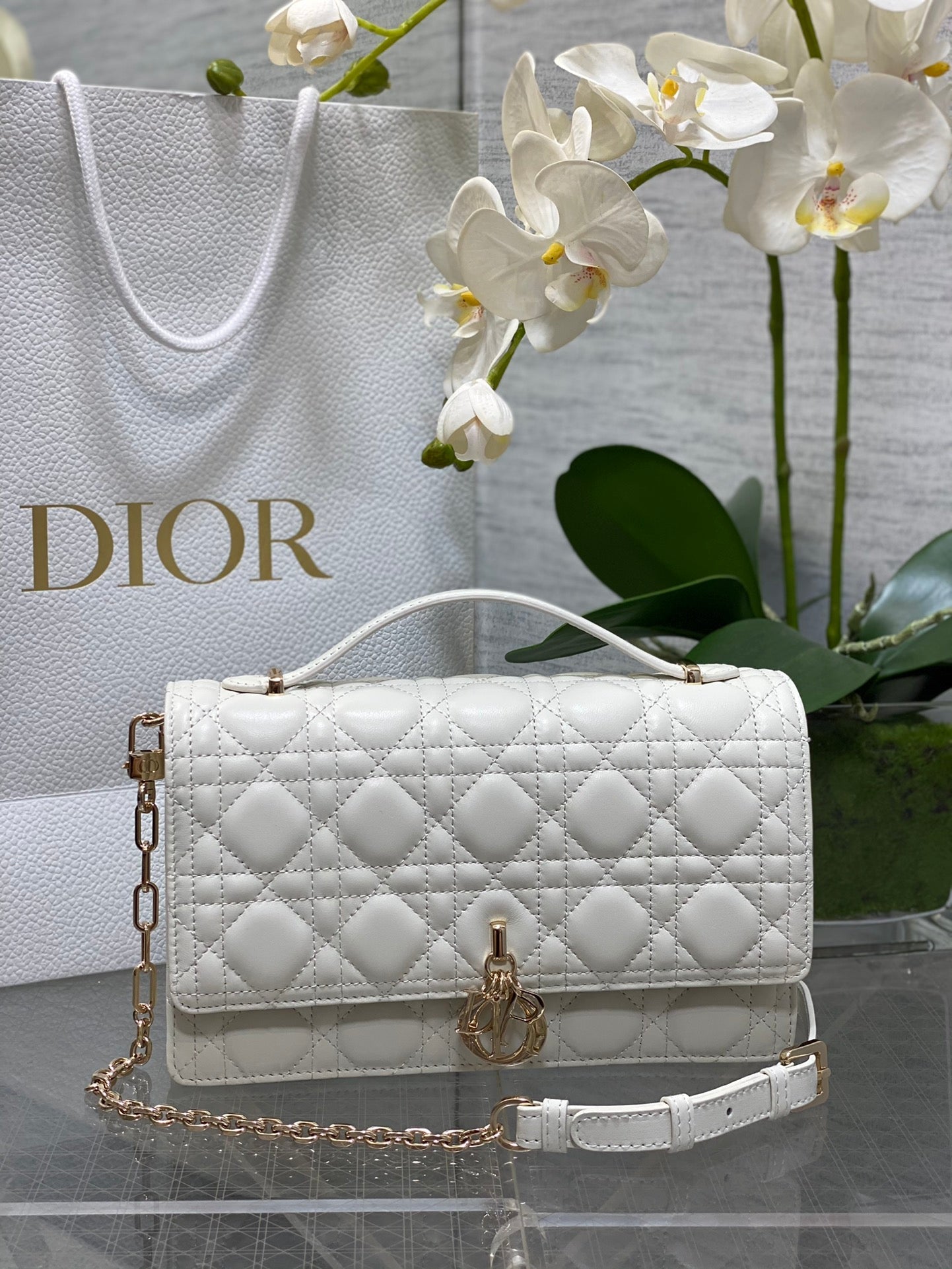 Dior 2026 My Dior Top Handle Bag 24cm Multicolors Quilted Leather
