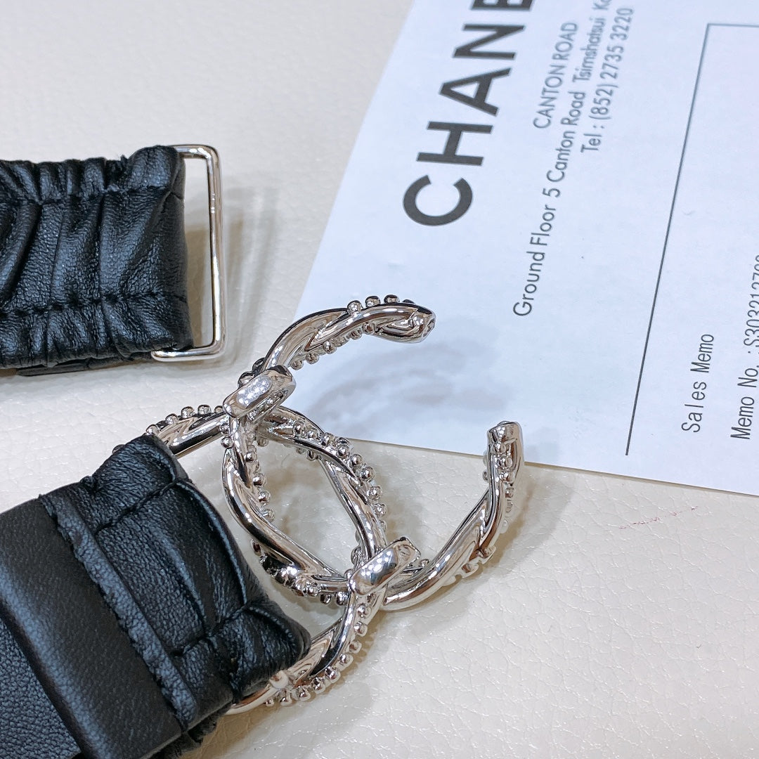 Chanel 2026 Rhinestone Twist Buckle Belt 30mm 208804