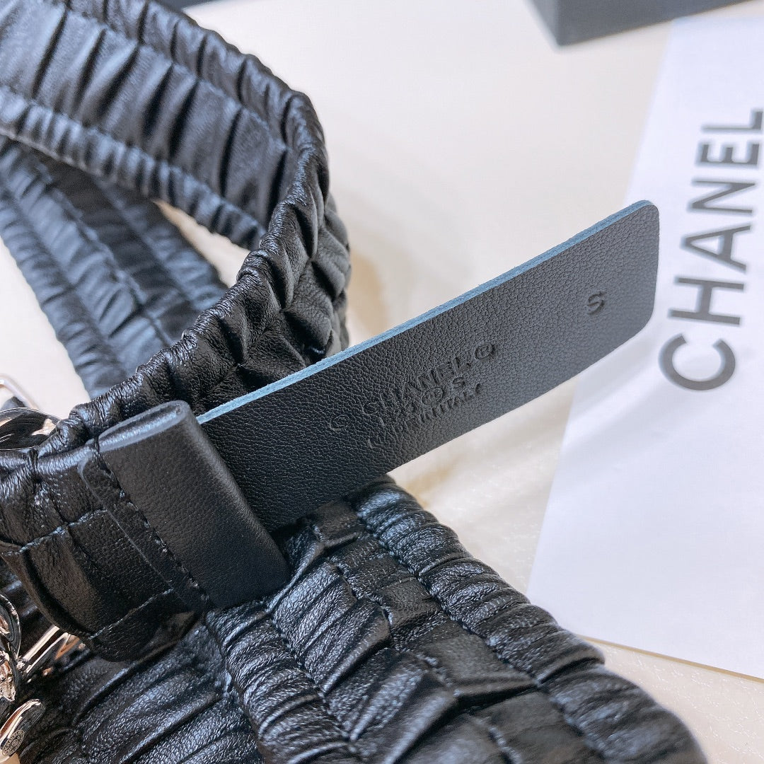 Chanel 2026 Rhinestone Twist Buckle Belt 30mm 208804