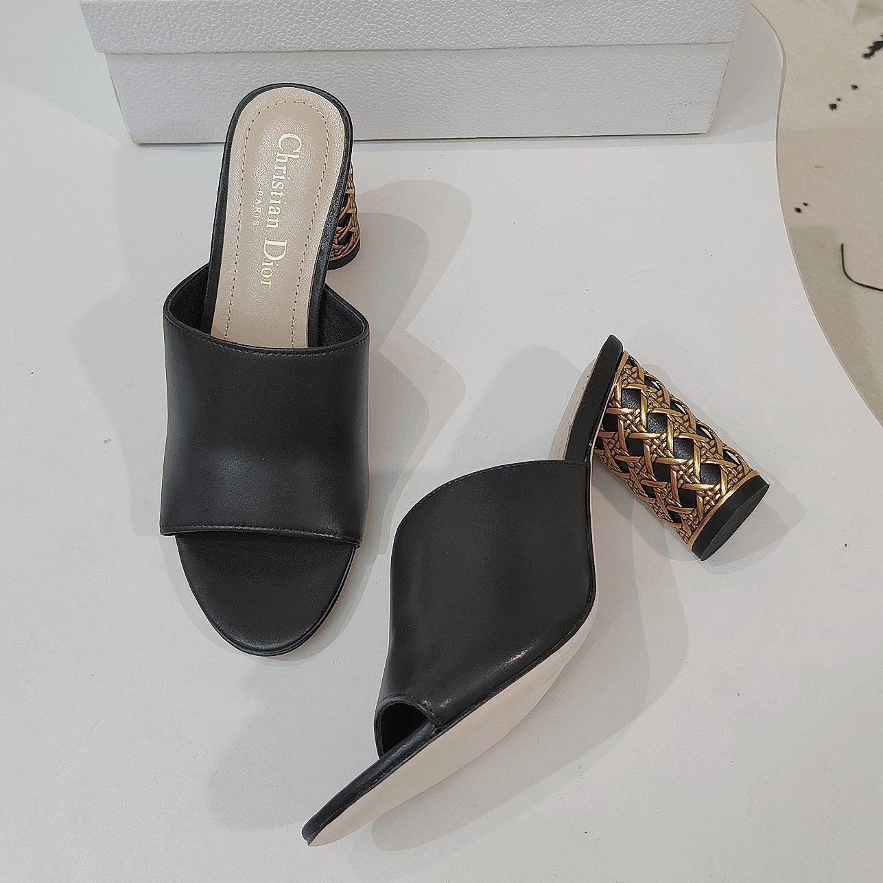 Dior 2026 Icon Slide High-heeled Sandal Lambskin 927494