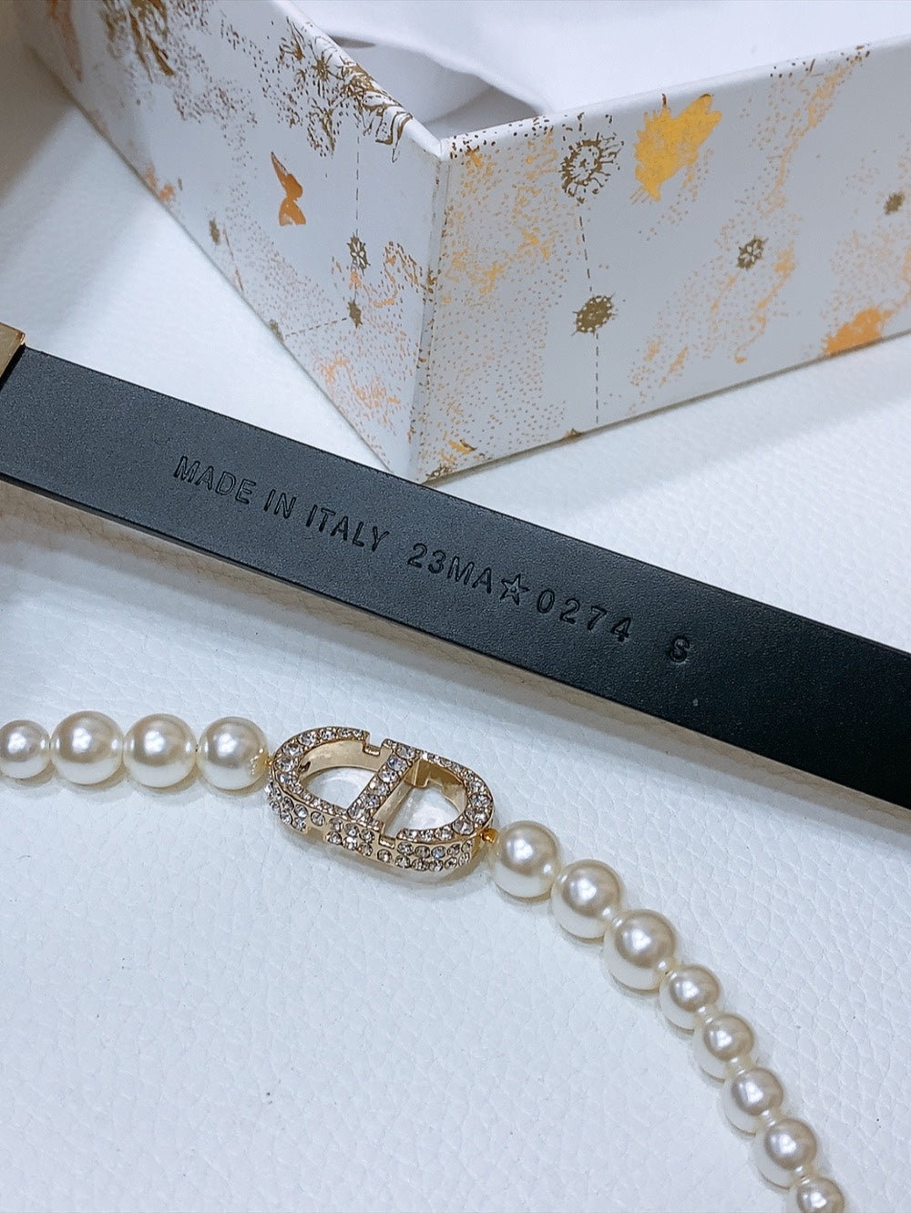 Dior 2026 Montaigne Pearls Belt 18mm 184997