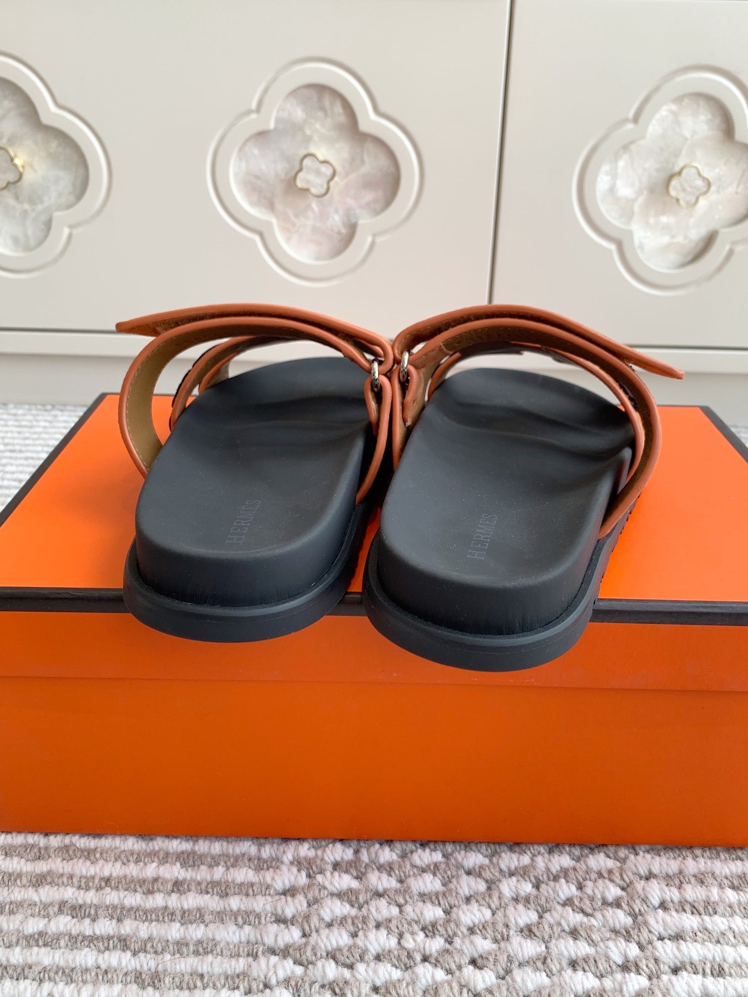 Hermes 2026 Chypre Sandal With Leopard Print Suede Leather 982197