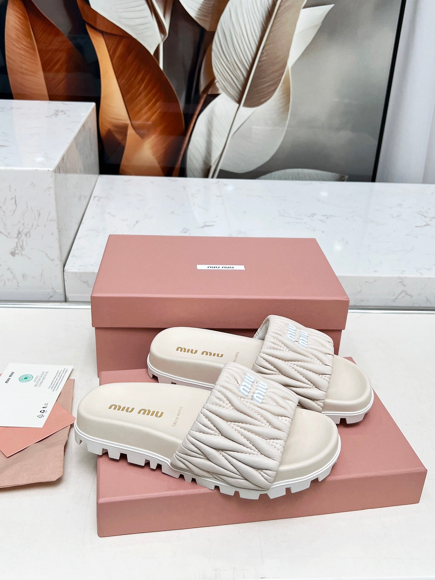 Miumiu 2026 Embroidered Slipper Sheepskin 935601