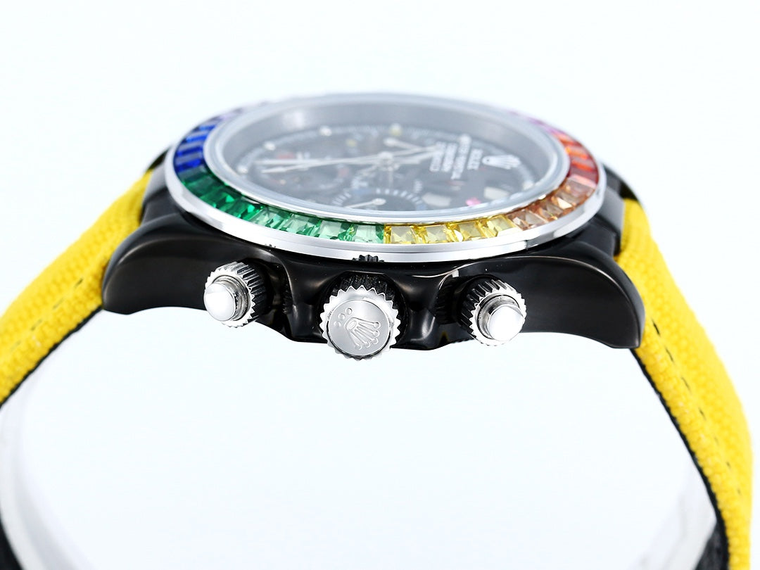 Rolex Daytona 43mm Black Yellow Diamond