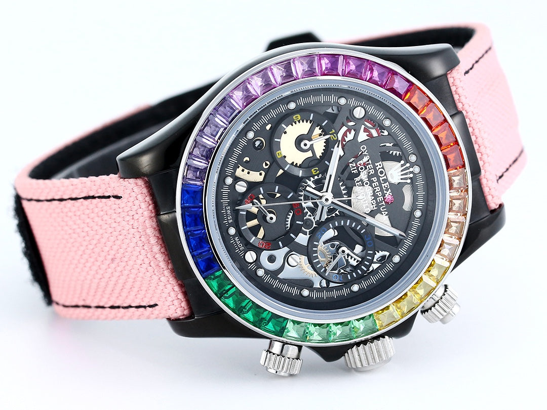 Rolex Daytona 43mm Black Pink Diamond