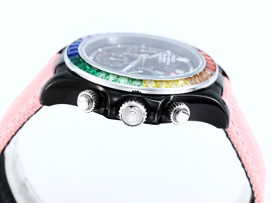 Rolex Daytona 43mm Black Pink Diamond