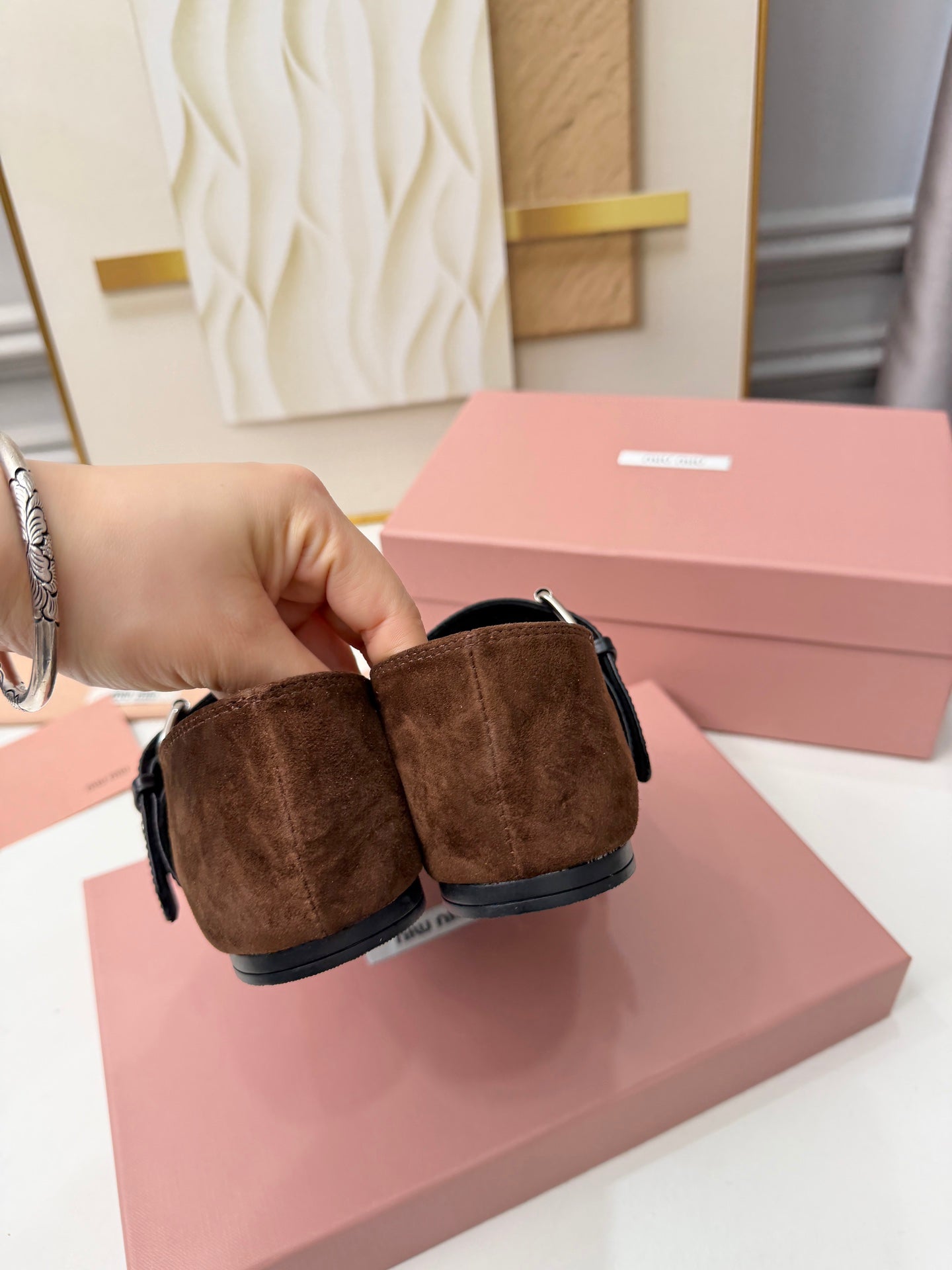 Miumiu 2026 Ballet Flats Suede Sheepskin 956925