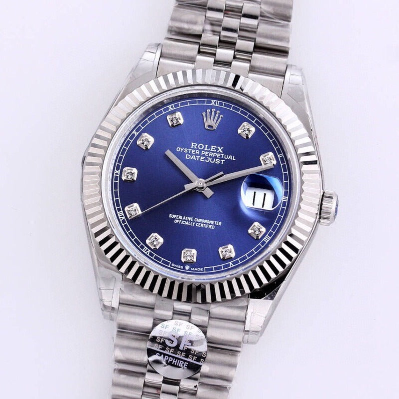 DATEJUST 41MM STAINLESS STEEL BLUE DIAL