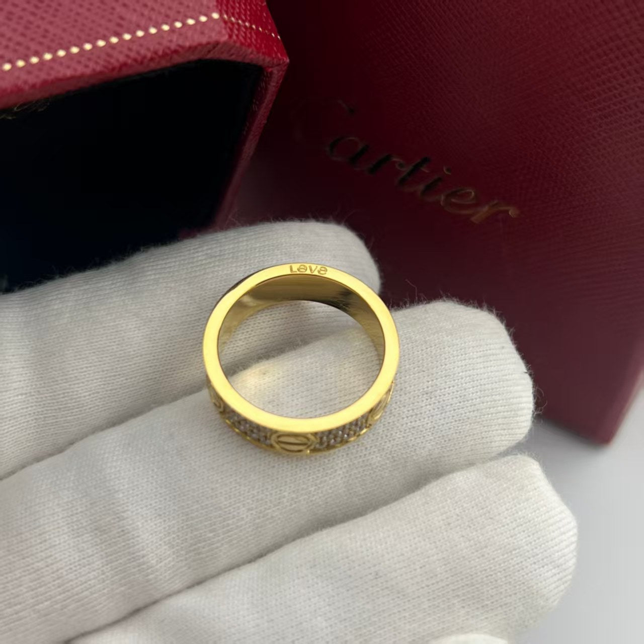 LOVE RING 3.6MM DIAMOND PAVED